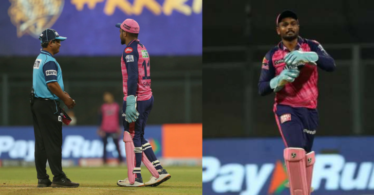 RR Captain, Sanju Samson Angry on the Umpire’s Decision in Rajasthan Royals vs Kolkata Knight Riders, IPL 2022, Match 47