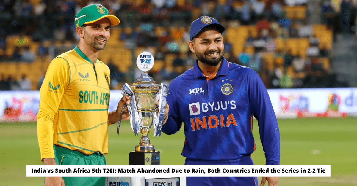 India vs South Africa 5th T20I Match Abandoned Due to Rain, Both Countries Ended the Series in 2-2 Tie