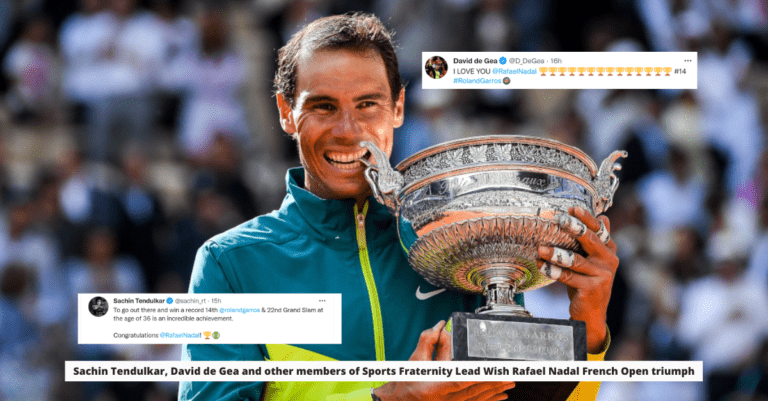 Sachin Tendulkar David de Gea and other members of Sports Fraternity Lead Wish Rafael Nadal French Open triumph