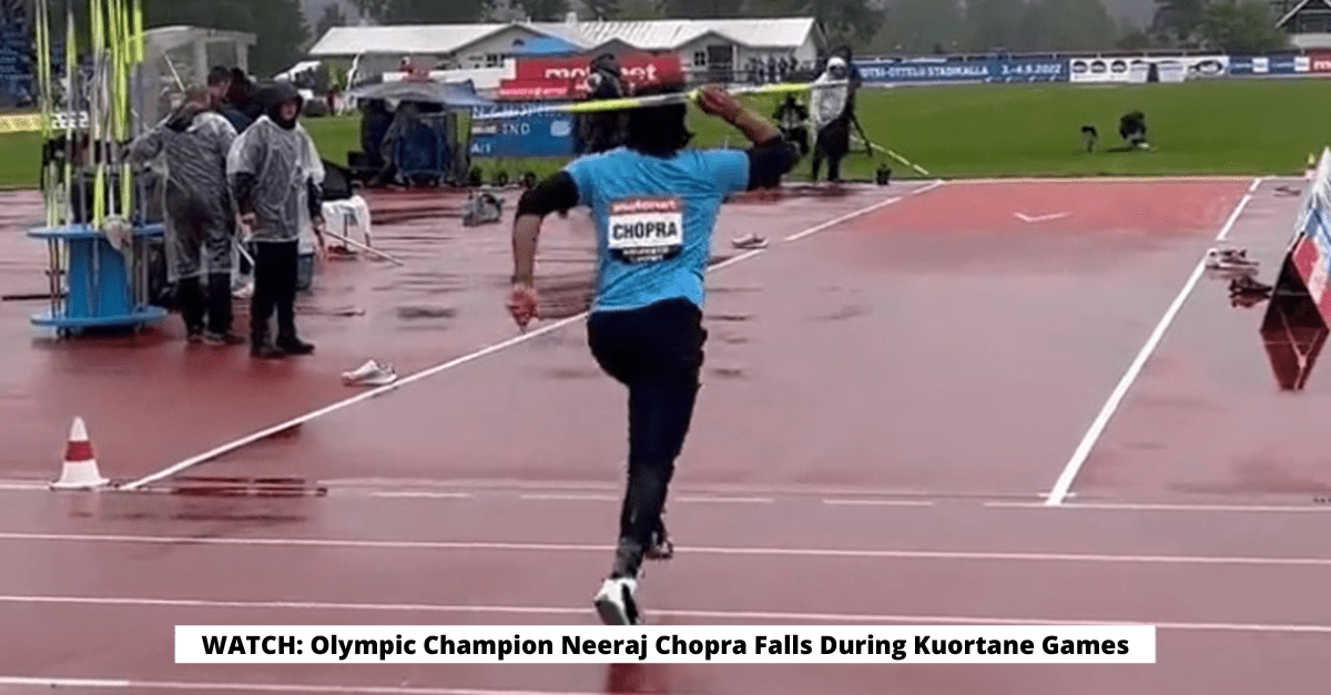 WATCH Olympic Champion Neeraj Chopra Falls During Kuortane Games